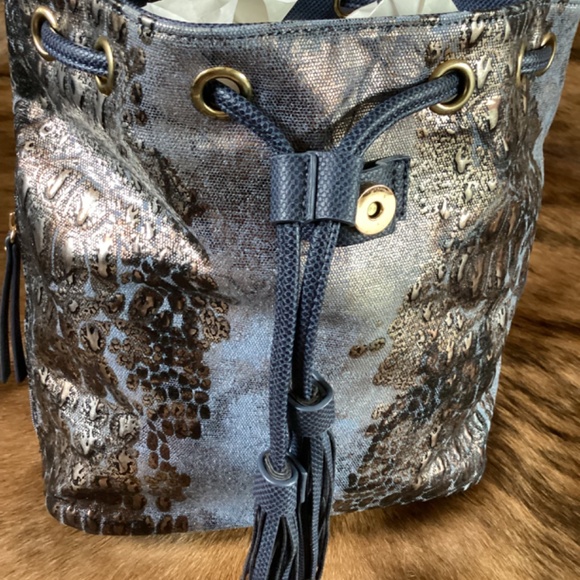 Karla Hanson Blue Backpack Convertible Handbag - Picture 8 of 11